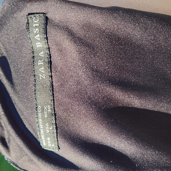 Zara Basic Black Long Sleeve Dress - Size Large - Picture 7 of 9